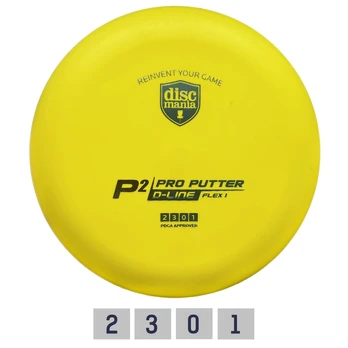 Diskgolfo diskas Putter D-LINE P2 FLEX 1 Yellow