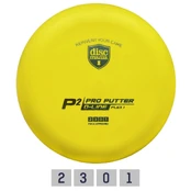Diskgolfo diskas Putter D-LINE P2 FLEX 1 Yellow kaina