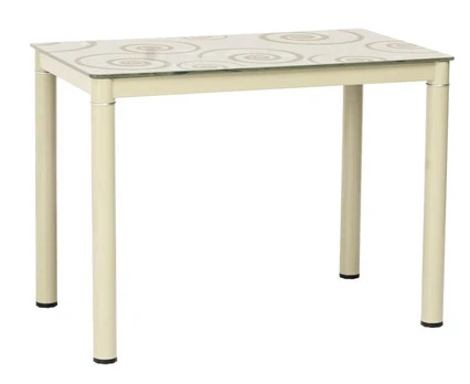 Valgomojo stalas Modern Damar, smėlio, 100 cm x 60 cm x 75 cm