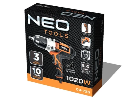 Elektrinis smūginis veržliaraktis Neo Tools 04-720, 950Nm