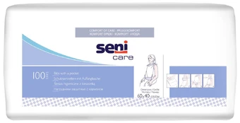 Seilinukas Seni Care Bibs, popierius, 100 vnt. kaina