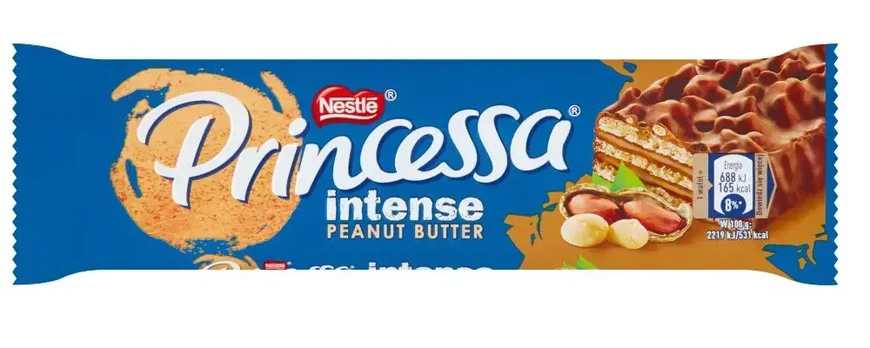 Vaflinis batonėlis PRINCESSA, riešutų sviesto skonio, 31g