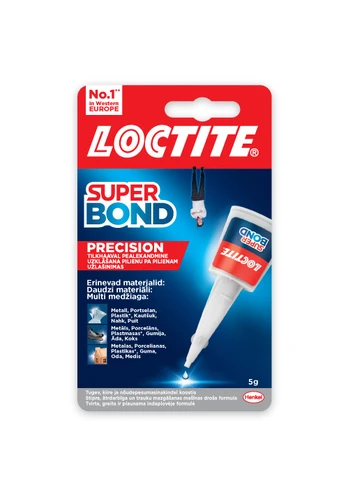 Klijai universalūs Loctite Super Bond Precision, 0.005 kg
