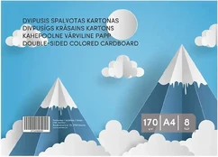 Smlt Dvipusis spalvotas kartonas , A4, 8 lapai, 170 g/m² kaina