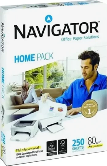 Biuro popierius NAVIGATOR HOME PACK A4, 80 g/m2, 250 lapų