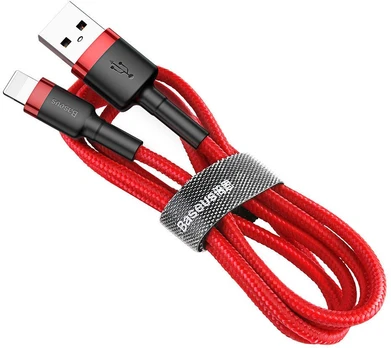 Laidas Baseus CALKLF-R09, USB/Apple Lightning, 30 m, raudona