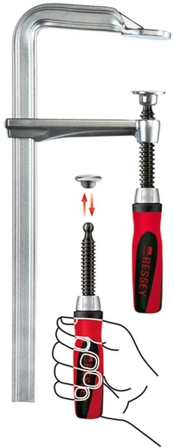 Spaustuvas Bessey, plienas, 16 cm x 8 cm