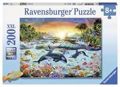 Dėlionė Ravensburger Delfinai, 200 d. kaina
