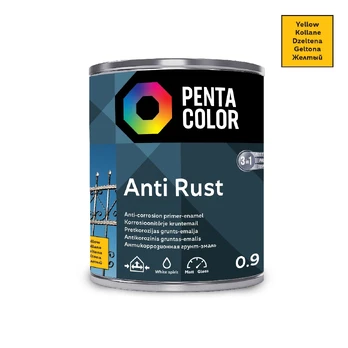 Emaliniai dažai Pentacolor Anti Rust, 0.9 l, geltona