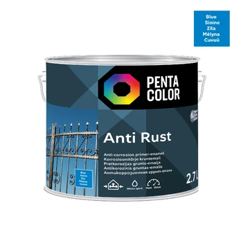 Emaliniai dažai Pentacolor Anti Rust, 2.7 l, mėlyna