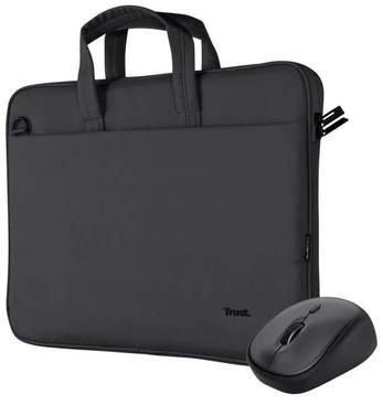 NB CASE BOLOGNA 16" +MOUSE SET/BLACK 24988 TRUST