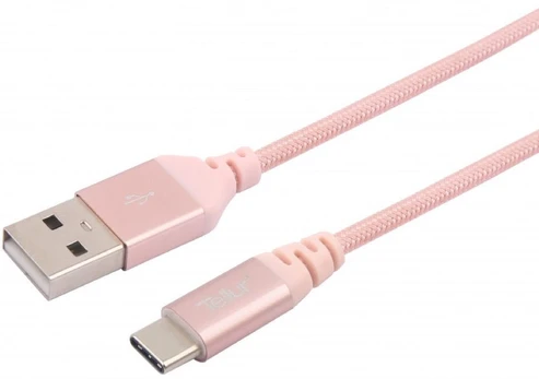 „Tellur“ duomenų kabelis, USB prie C tipo, 1 m džinsinio audinio