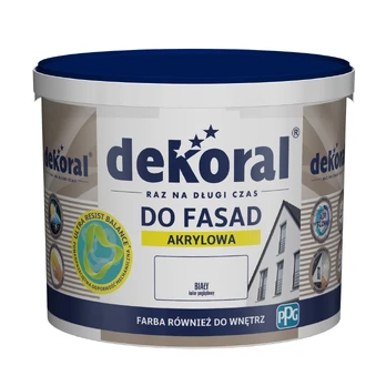Fasado dažai Dekoral Polinit, balta, 3 l