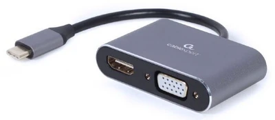 Gembird Cablexpert USB Type-C į HDMI ir VGA ekrano adapteris A-USB3C-HDMIVGA-01 USB Type-C