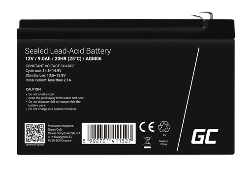 GREENCELL Battery AGM 12V9AH | AGM06