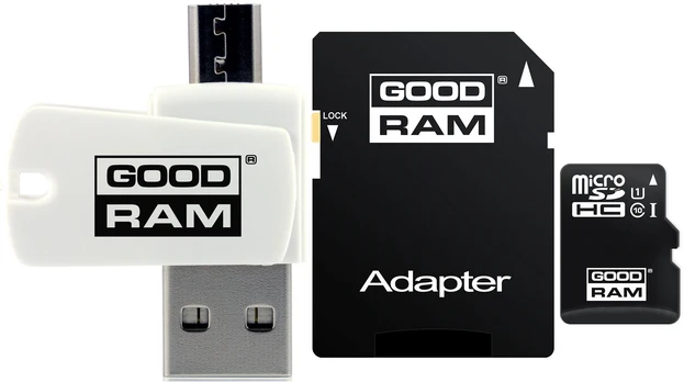 Goodram All In One 16GB Class 10/UHS 1 + Adapter + USB Reader