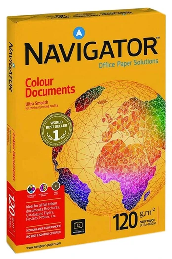 Biuro kopijavimo popierius Navigator Colour Documents, A4, 120gsm, 250 lapų