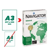 SPg Popierius NAVIGATOR UNIVERSAL, A3, 80 g/m2, 500 lapų (1 pakelis) kaina