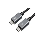 Extra Digital Kabelis Thunderbolt 3, USB-C - USB-C, 40Gbps, 100W, 20V/ 5A, 5K/ 60HZ, 2m kaina
