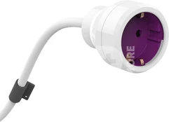 Ilgiklis PowerExtention 1 lizd. 3m, baltas kaina
