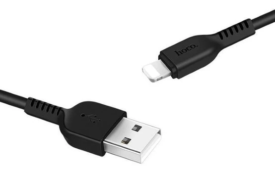 Laidas Hoco, USB/Apple Lightning, juoda