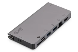 Dock stotelė Digitus Multiport Travel DA-70877 USB-C, pilka kaina