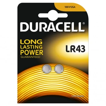 Baterijos DURACELL LR43, 2vnt