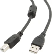 Cablexpert 1.8m USB 2.0 A/B M 1.8 m m, Black | CCF-USB2-AMBM-6 kaina