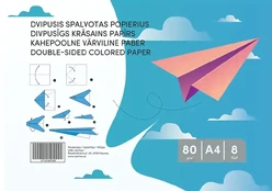 Spalvotas popierius , dvipusis, 8 lapai, 80 g/m² kaina