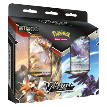 Pokemon TCG V Battle Deck Lycanroc vs Corviknight Random Bundle