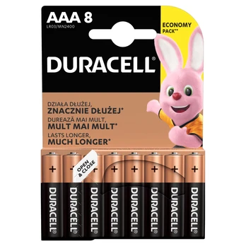 Elementai DURACELL AAA/LR03, Alkaline Plus Power MN2400, 8vnt