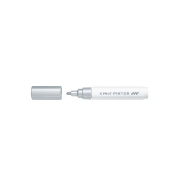 Permanentinis žymeklis PILOT PINTOR 1.4 mm, apvali galvutė, sidabrinė sp.