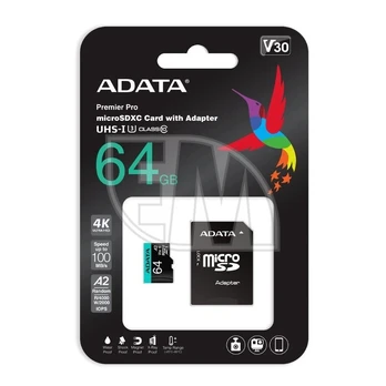 Atminties kortelė Adata Micro SDXC V30 PRO, 64 GB