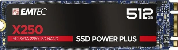 Disk SSD Emtec X250 512GB M.2 2280 SATA III (ECSSD512GX250)