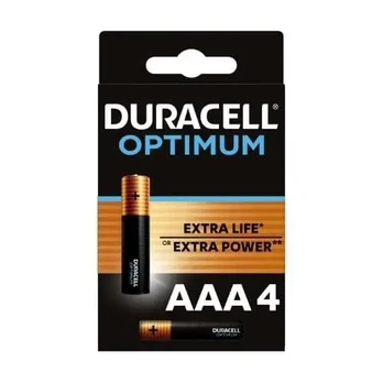 Elementai DURACELL OPTIMUM EXTRA LIFE, AAA, 4 vnt