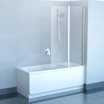 Vonios sienelė Ravak Chrome CVS2 100, kairė, baltas profilis