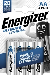 Elementai ENERGIZER Ultimate Lithium L91 AA BL2 ličio baterija kaina