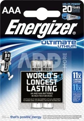 Elementai ENERGIZER Ultimate Lithium L92 AAA BL2 ličio kaina