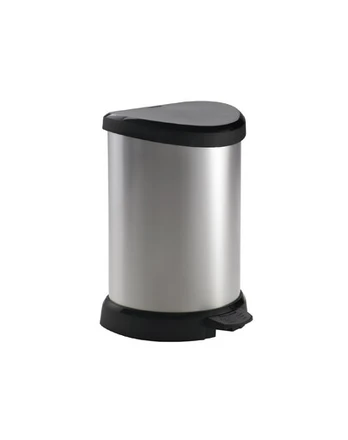Šiukšliadėžė Curver Deco, sidabro, 15 l