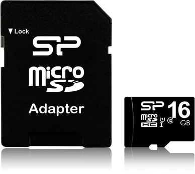 Silicon Power memory card microSDHC 16GB Class 10 + adapter