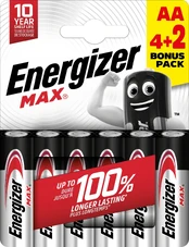 Elementai ENERGIZER Max , AA, LR06, 4 + 2 vnt kaina