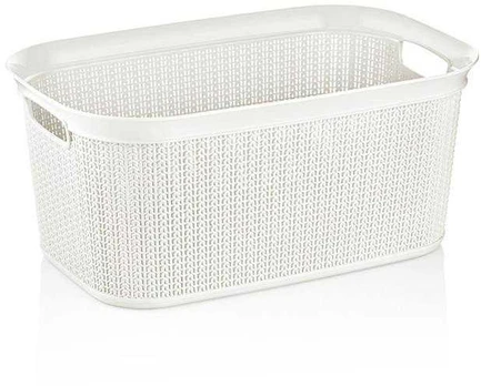 Skalbinių krepšys Knitas, 38 l, balta