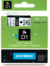 Juostelė DYMO D1, 12 mm, Juoda/Balta kaina