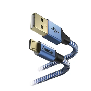Laidas Hama, Micro USB/USB, mėlyna