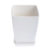 Vazonas, keramika, 14 cm, Ø 14 cm x 14 cm, baltas kaina
