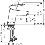Praustuvo maišytuvas Hansgrohe Logis 71076000 kaina