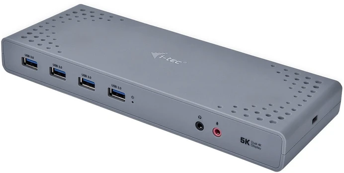 Dock stotelė i-Tec Dual 4K, juoda