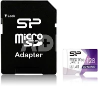 Silicon Power memory card microSDXC 128GB Superior Pro V30 + adapter kaina