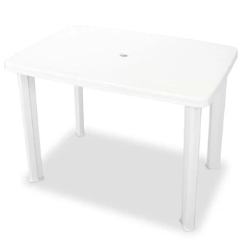 Sodo stalas, baltas, 101x68x72cm, plastikas