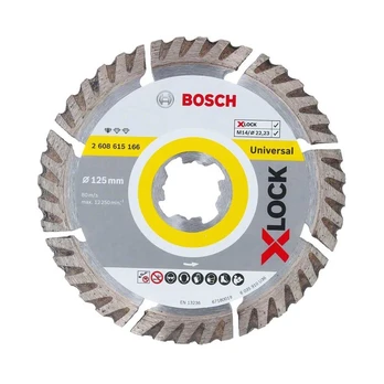 Deimantinis segmentinis pjovimo diskas BOSCH X-Lock, 125 x 2,0 x 22,23 mm, universalus